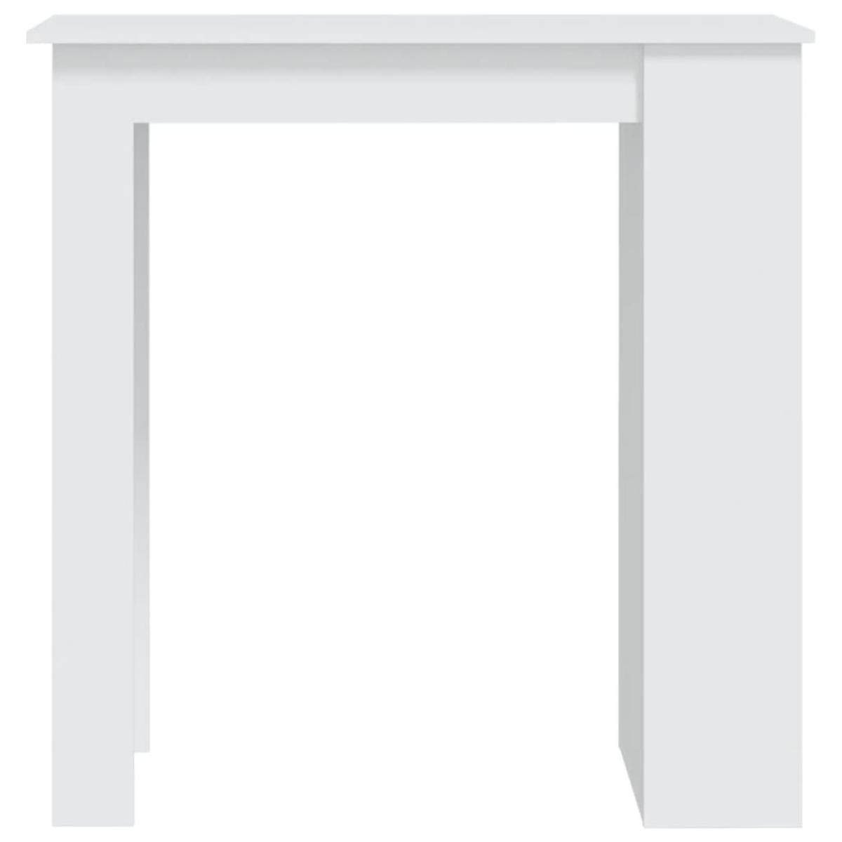 Mesa alta cocina con estante aglomerado blanco 102x50x103,5 cm