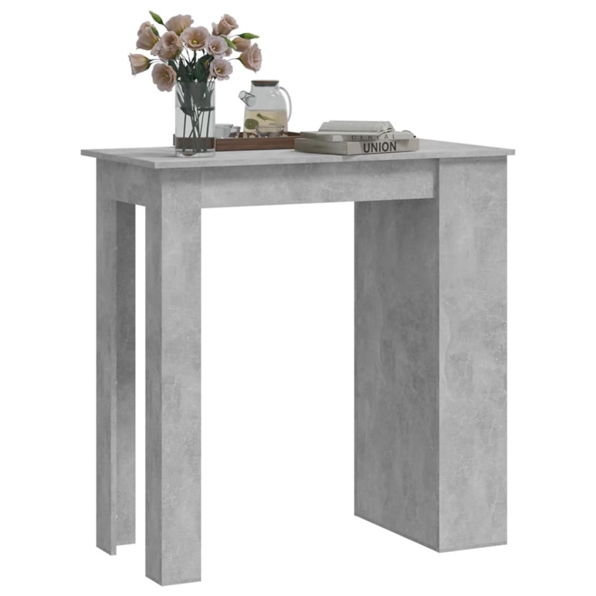 Mesa alta con estante de almacenamiento gris 102x50x103,5 cm