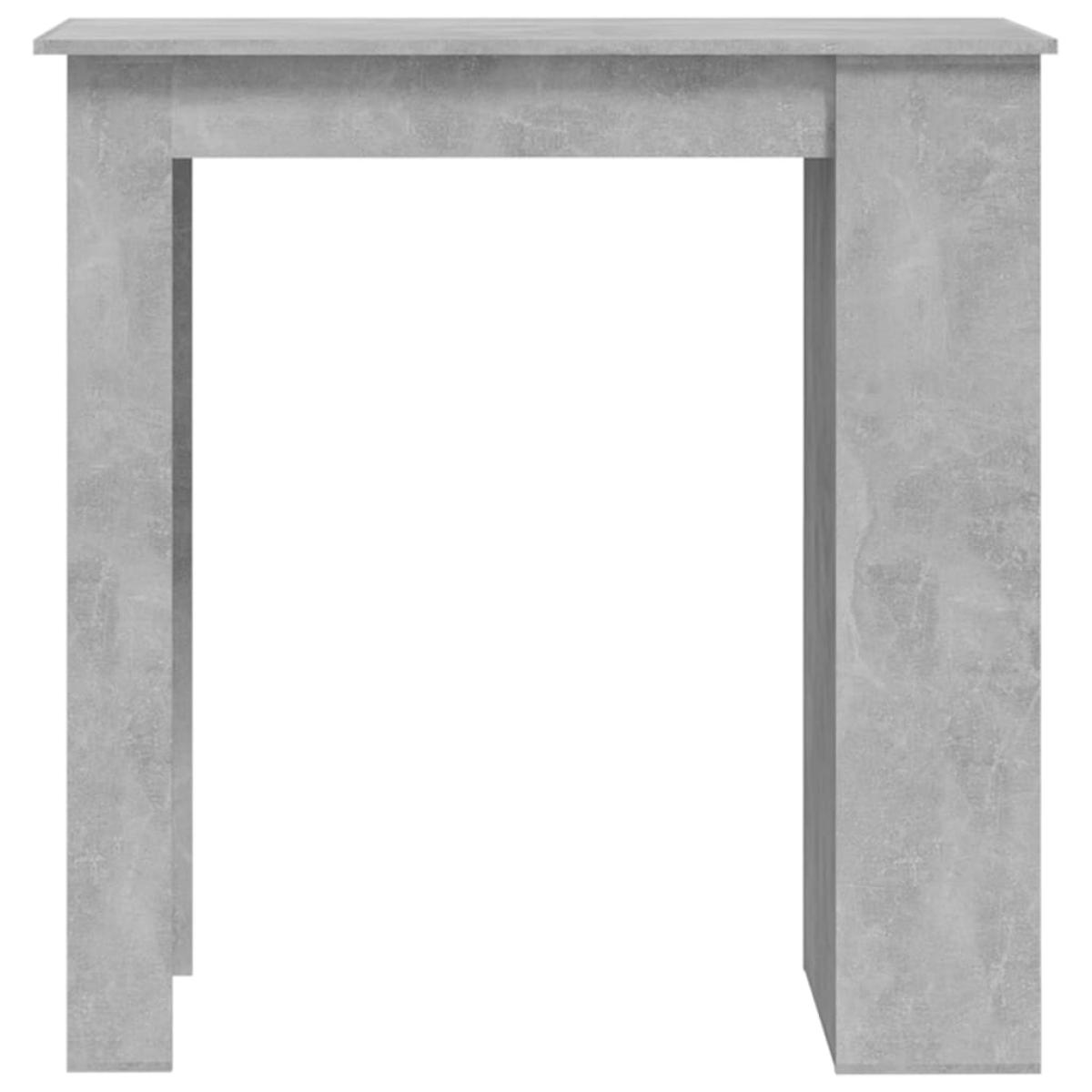 Mesa alta con estante de almacenamiento gris 102x50x103,5 cm