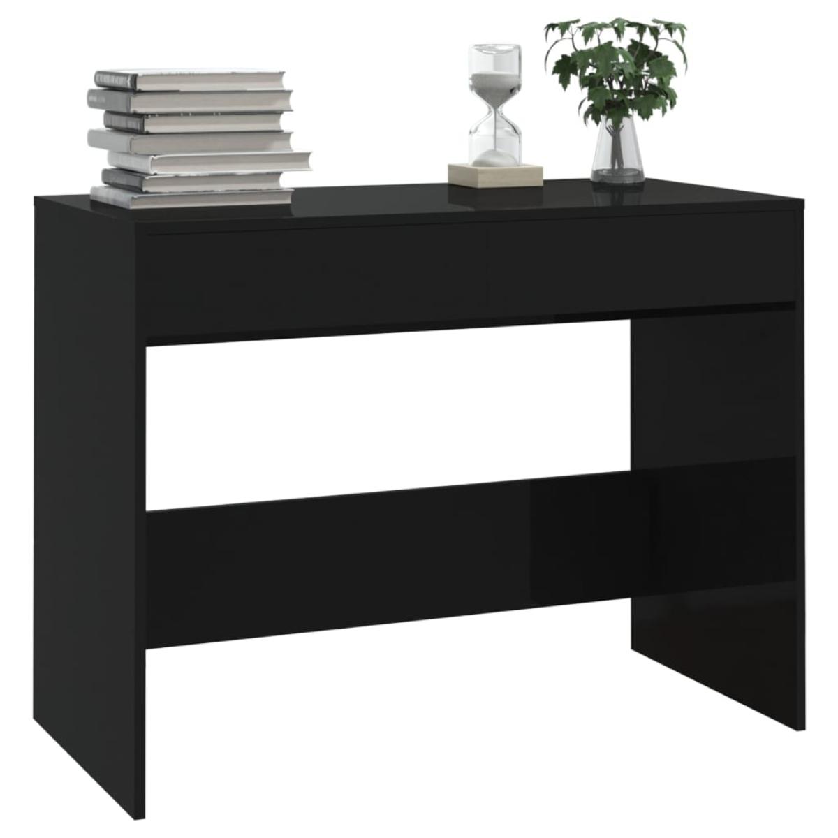 Escritorio de aglomerado negro 101x50x76,5 cm
