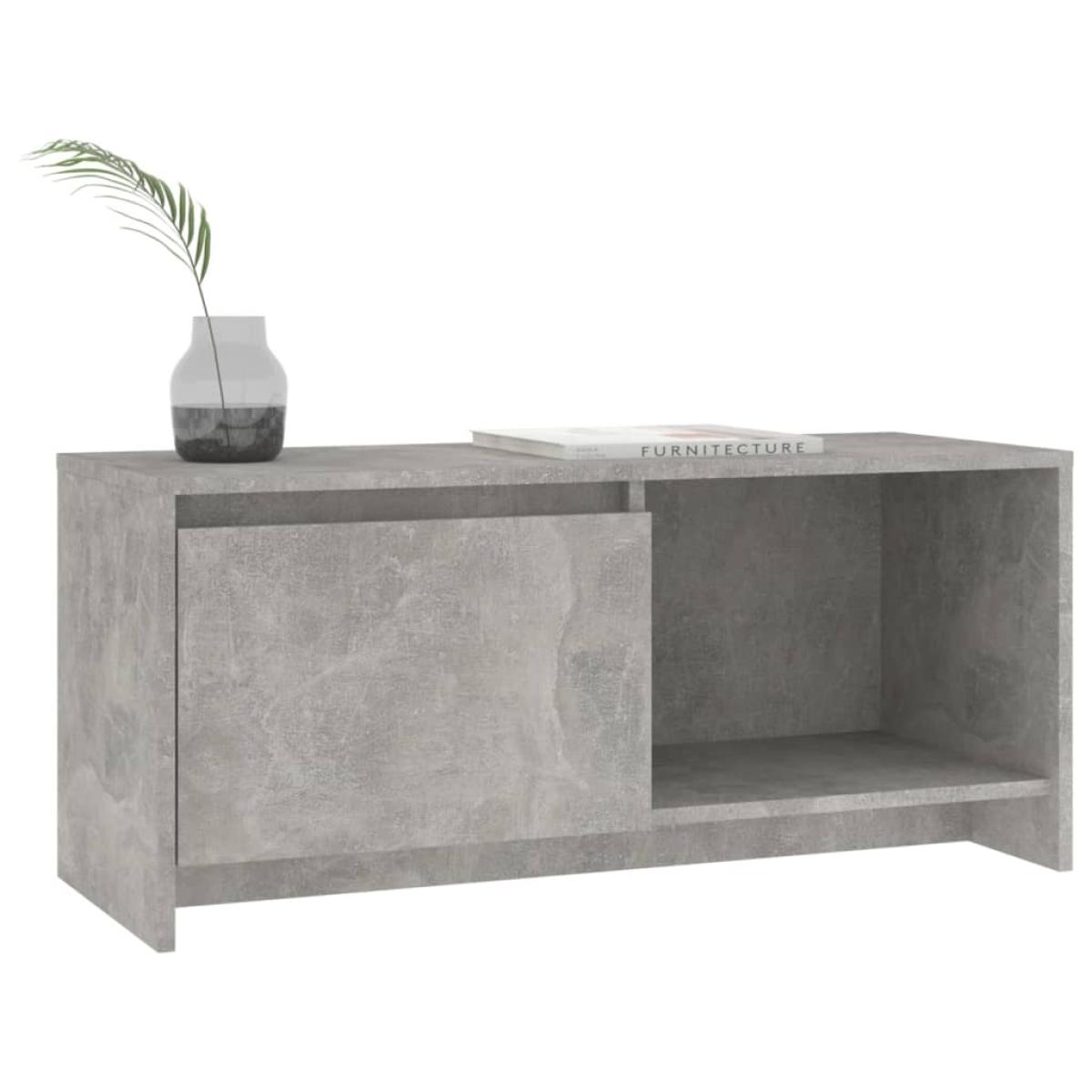 Mueble para TV de aglomerado gris hormigón 90x35x40 cm
