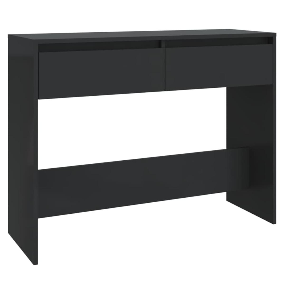Mesa consola de aglomerado negro 100x35x76,5 cm