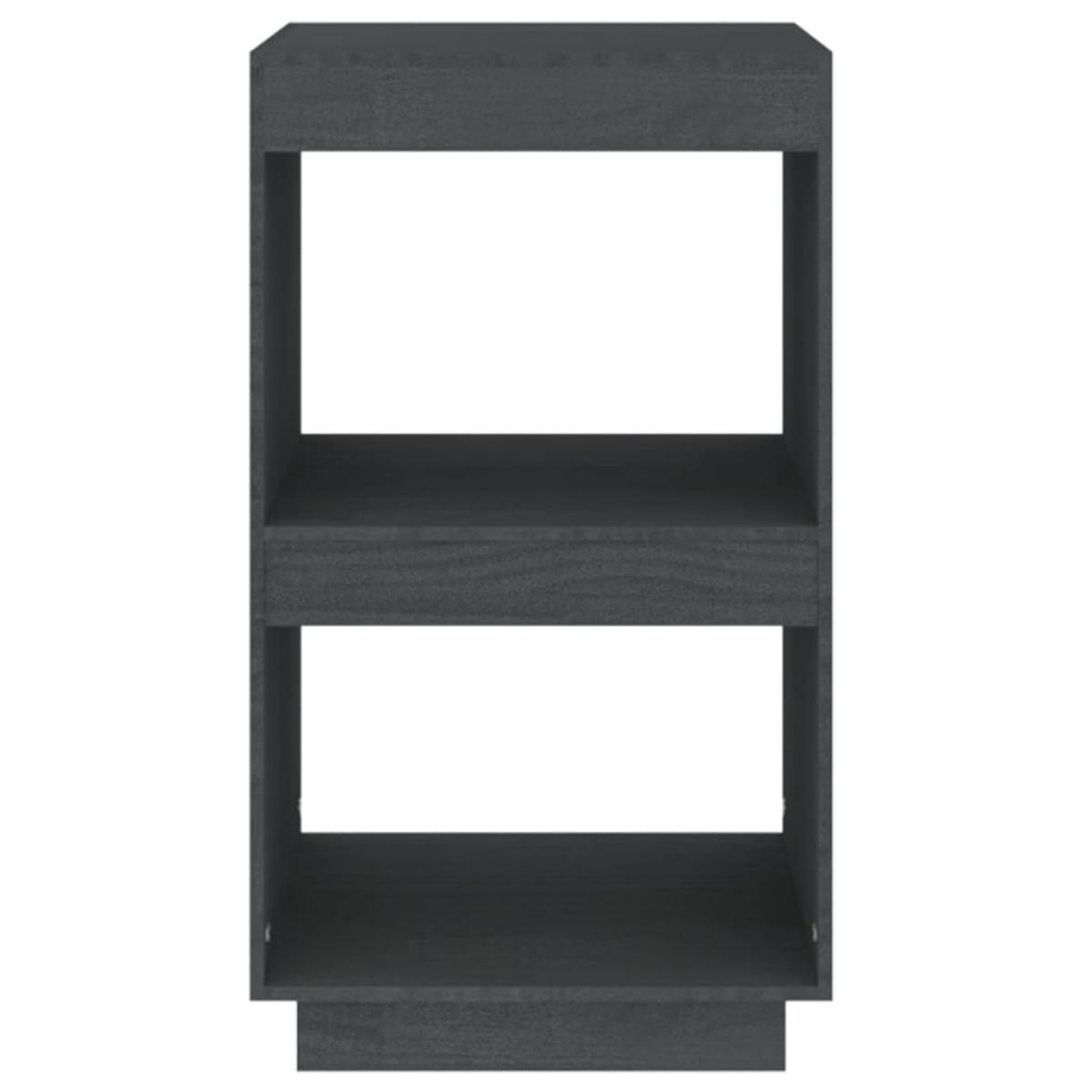 Estantería de madera maciza de pino gris 40x35x71 cm