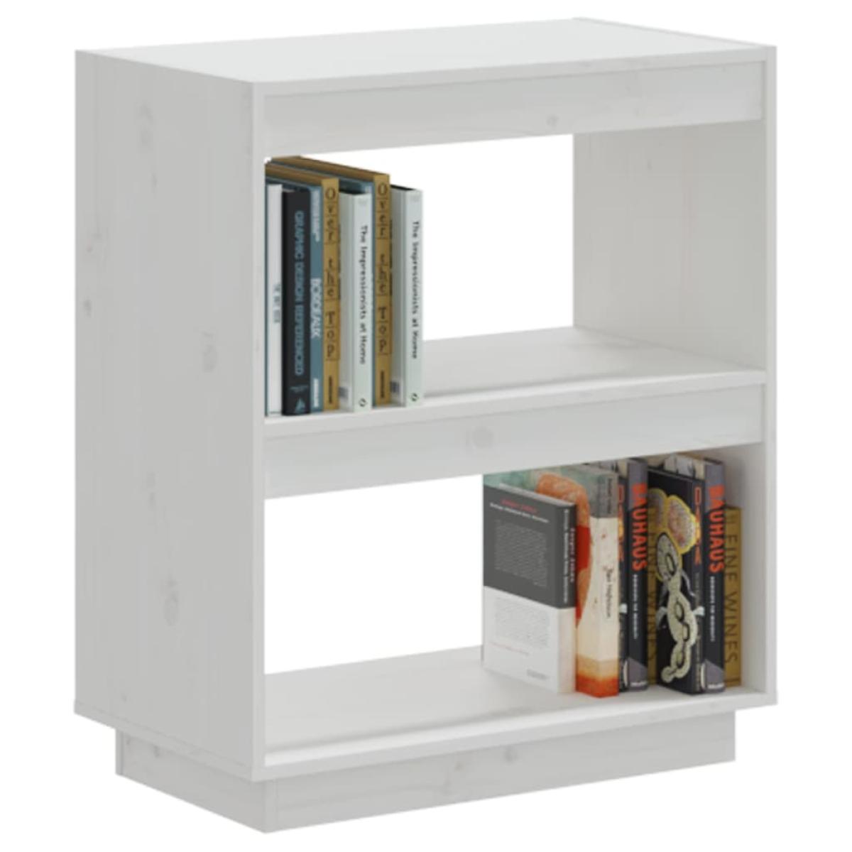 Estantería madera maciza de pino blanca 60x35x71 cm