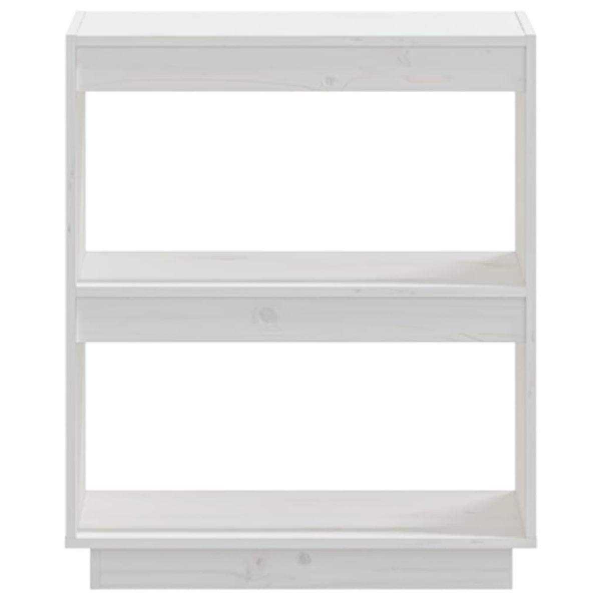Estantería madera maciza de pino blanca 60x35x71 cm