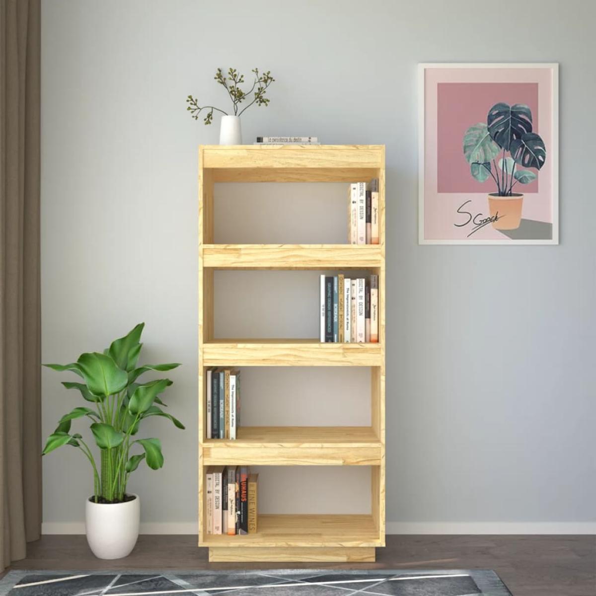 Estantería/divisor de espacios madera de pino 60x35x135 cm