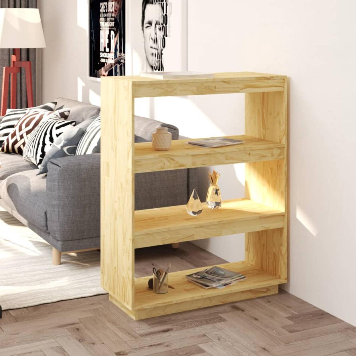 Estantería/divisor de espacios madera de pino 80x35x103 cm