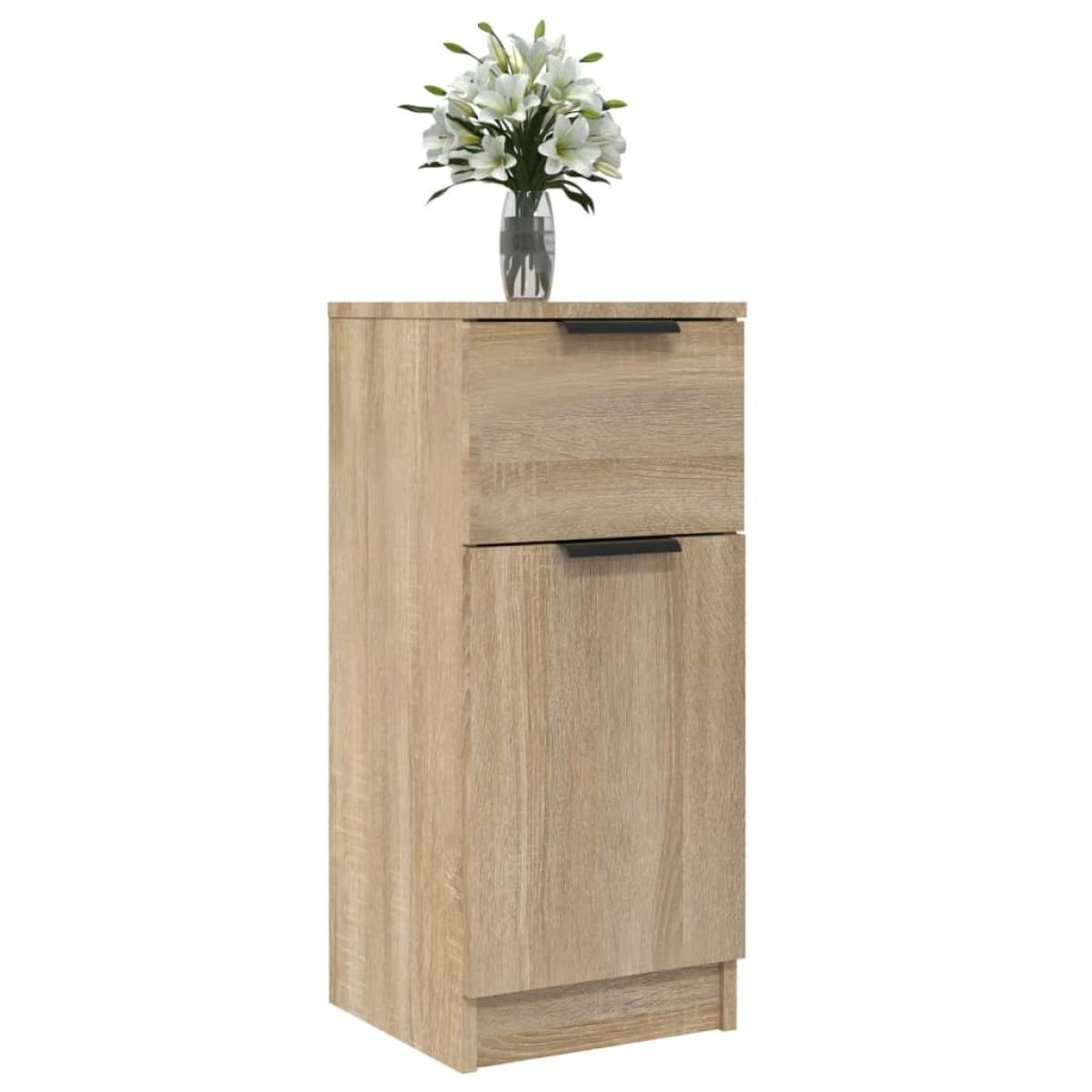 Aparador de madera contrachapada roble Sonoma 30x30x70 cm