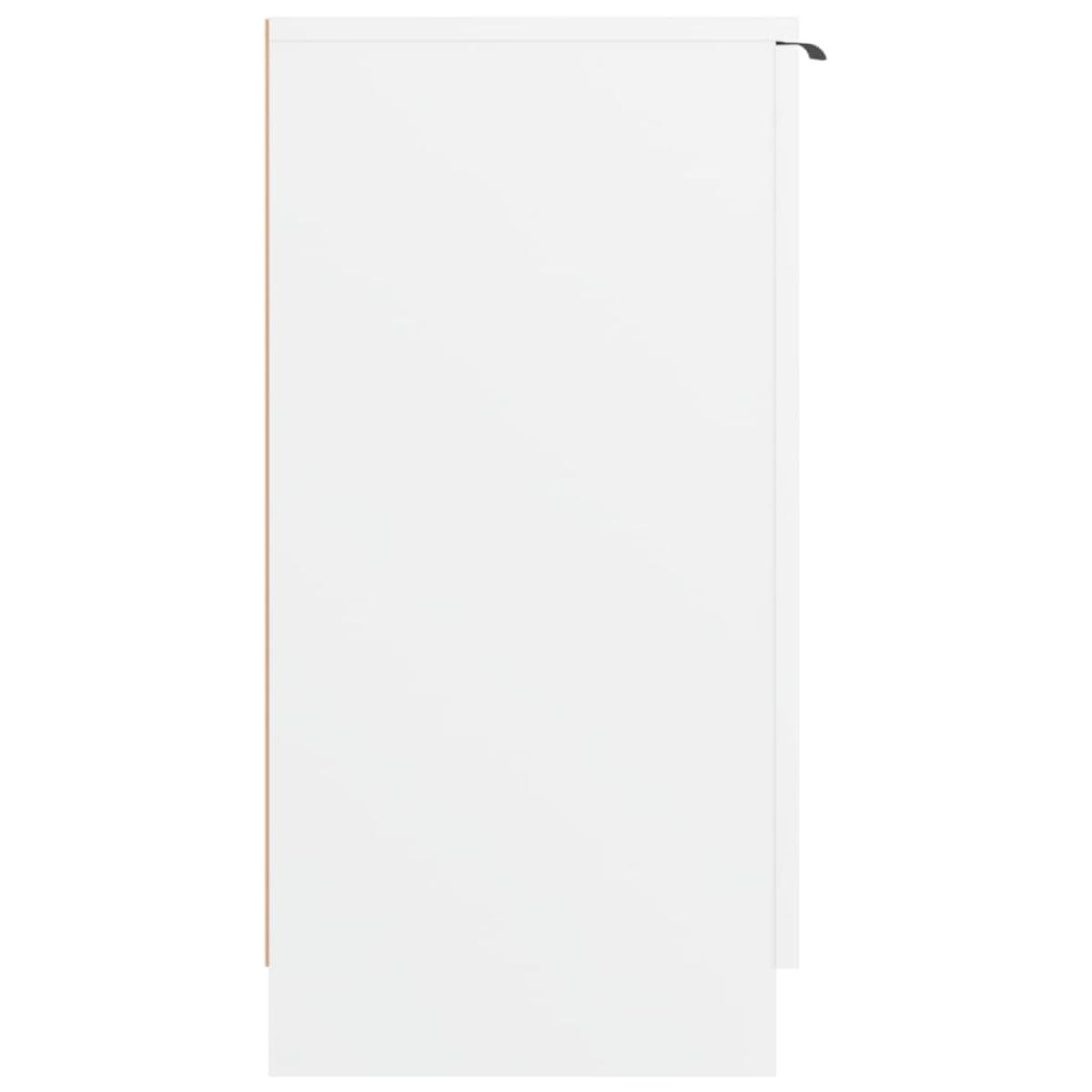 Mueble zapatero de madera contrachapada blanco 59x35x70 cm