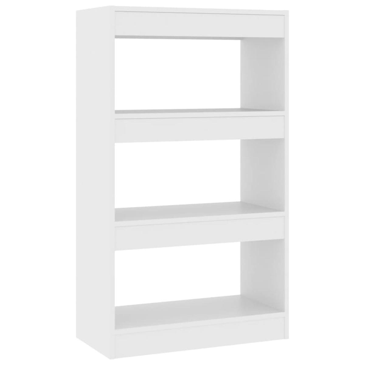 Estantería/divisor de espacio aglomerado blanco 60x30x103 cm