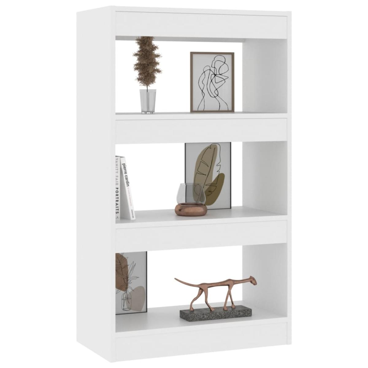 Estantería/divisor de espacio aglomerado blanco 60x30x103 cm
