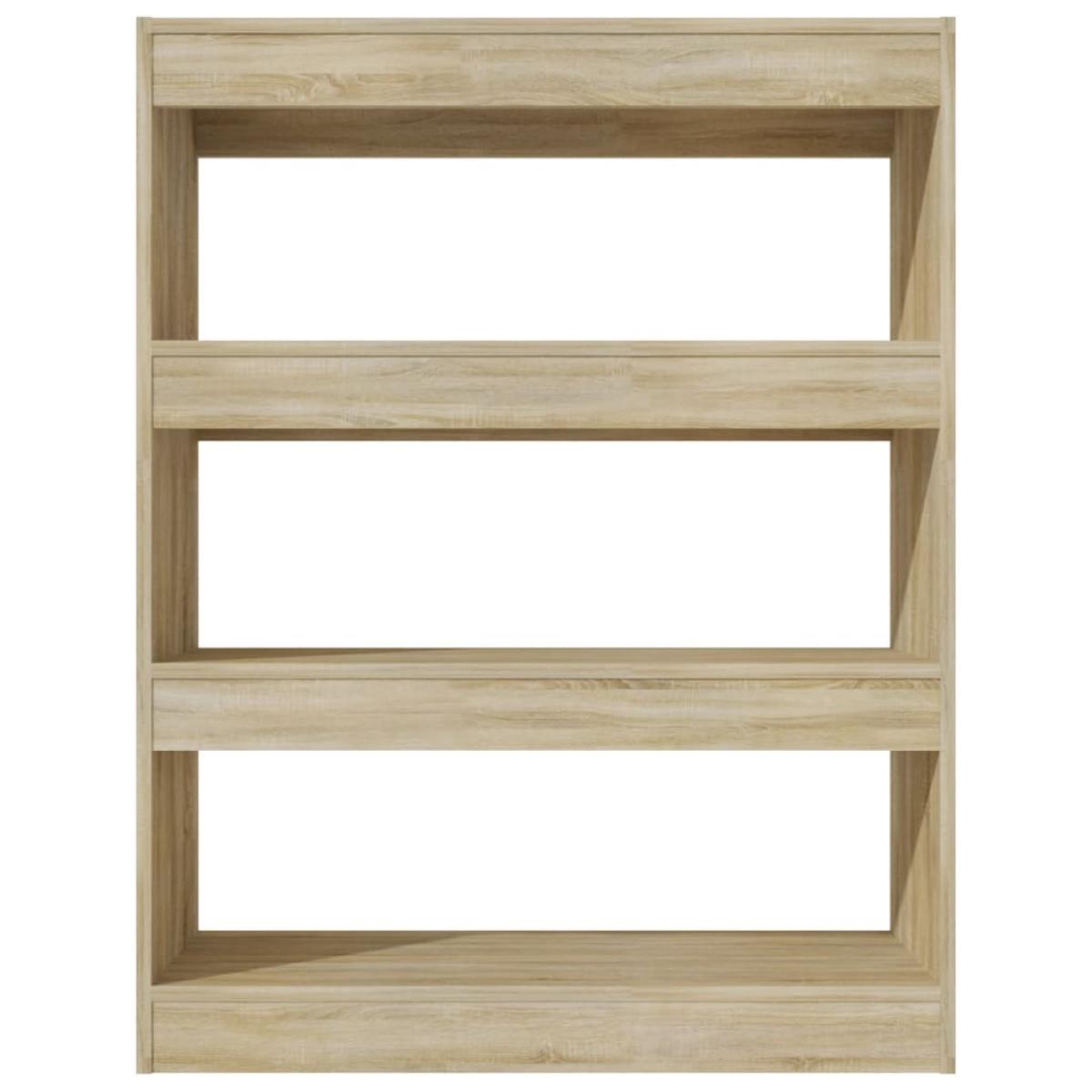 Estantería madera contrachapada roble Sonoma 80x30x103 cm