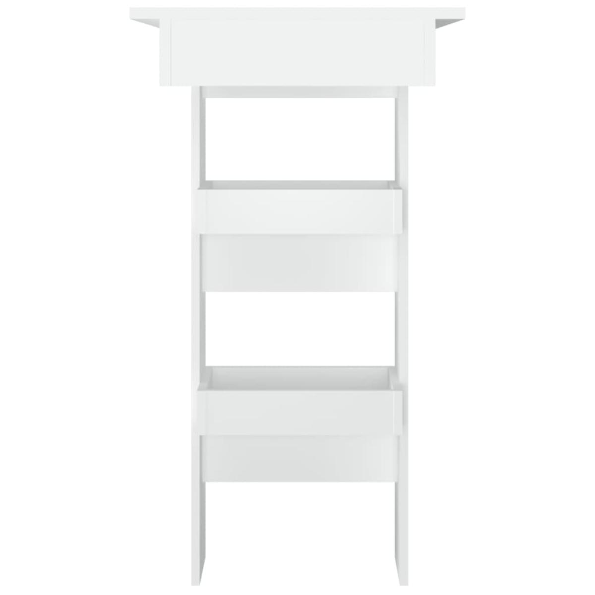 Mesa de bar de pared madera contrachapada blanco 102x45x103,5cm