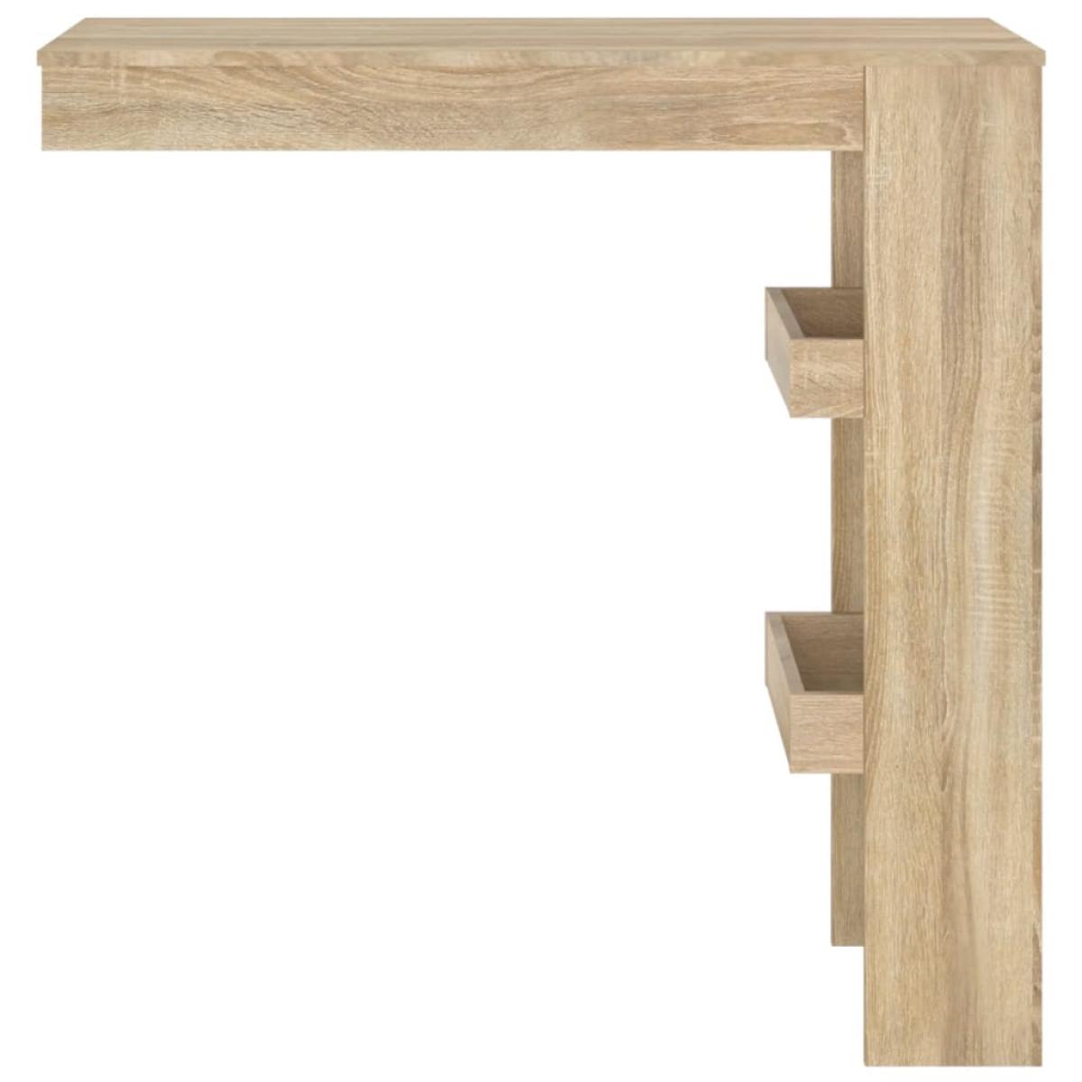 Mesa de bar de pared contrachapada roble Sonoma 102x45x103,5cm