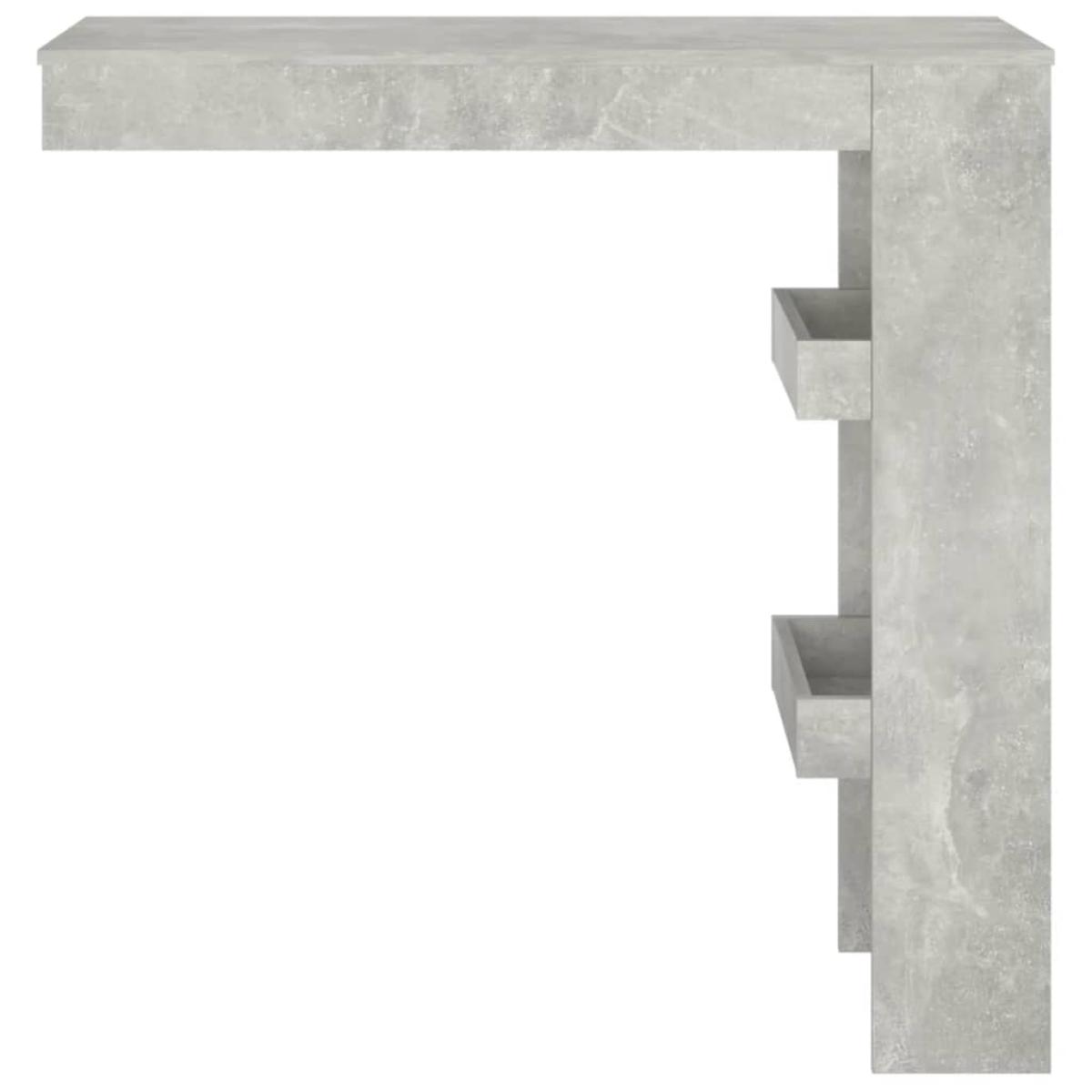 Mesa de bar de pared madera contrachapada gris 102x45x103,5cm
