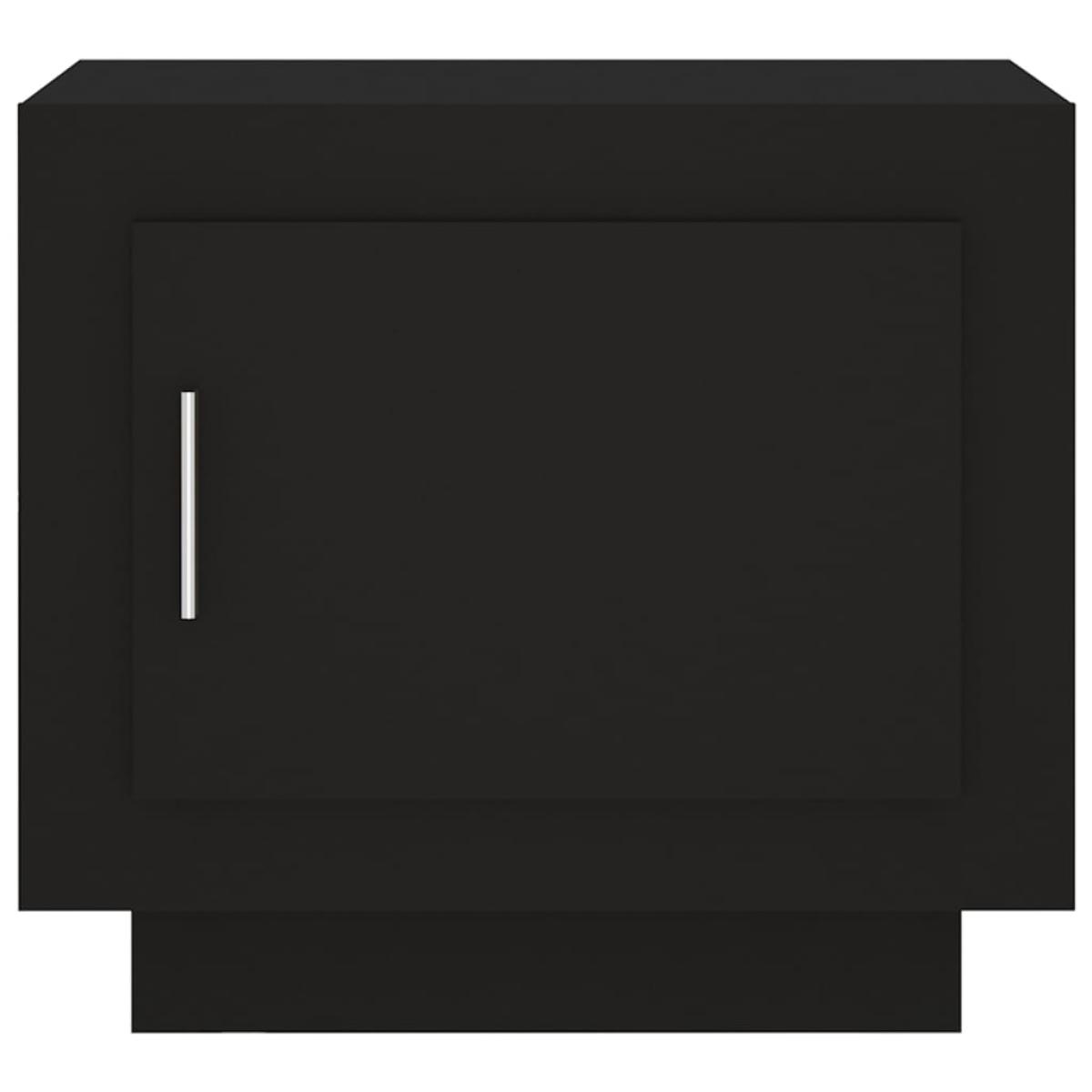 Mesa de centro madera contrachapada negra 51x50x45 cm