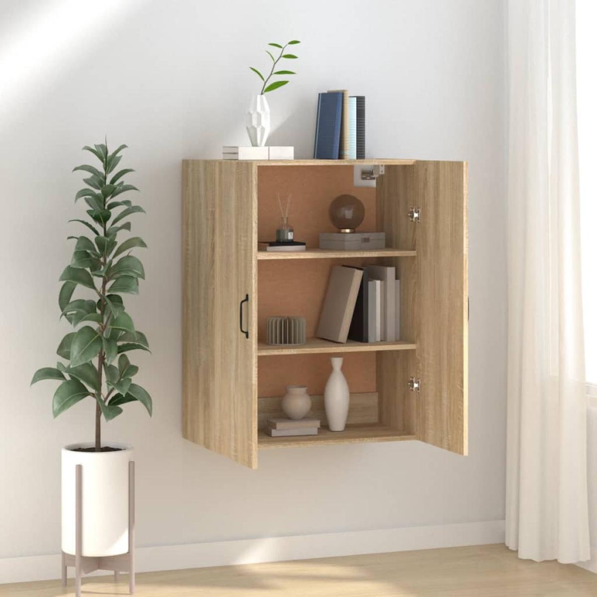 Armario colgante madera contrachapada roble Sonoma 69,5x34x90cm
