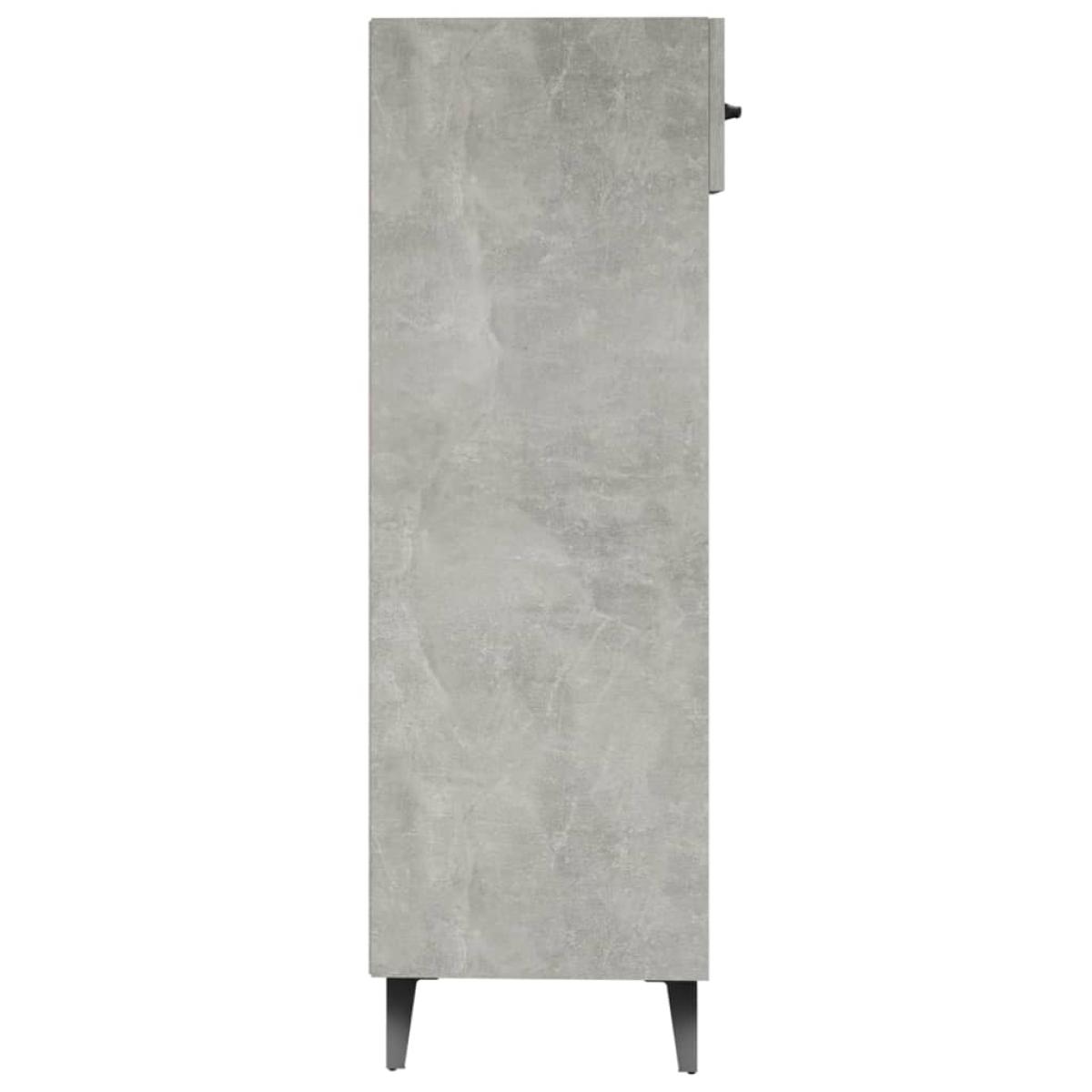 Mueble zapatero madera contrachapada gris hormigón 30x35x105 cm