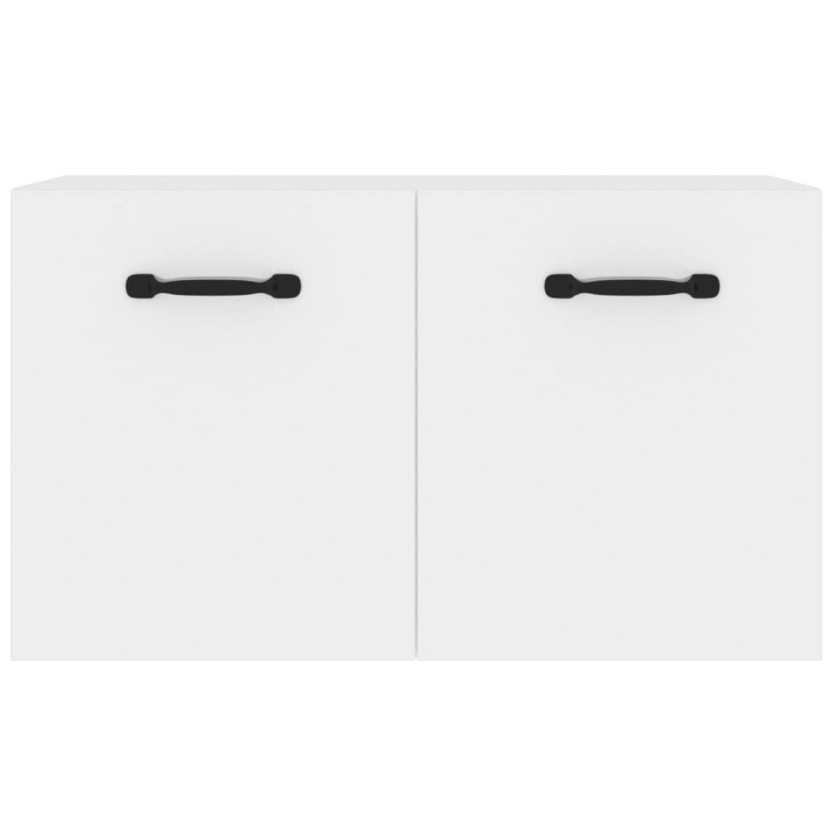 Armario pared madera contrachapada blanco brillo 80x35x36,5 cm