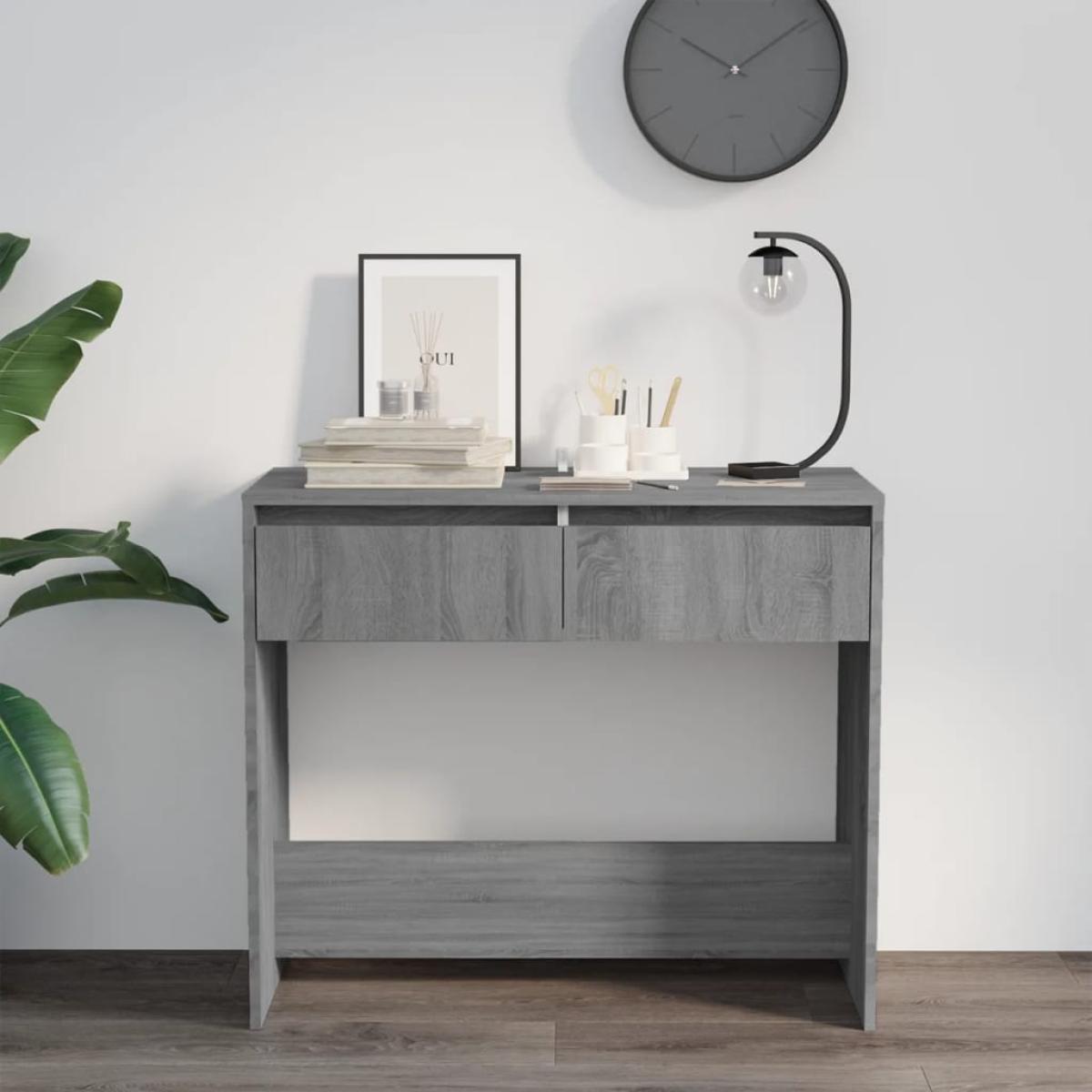 Mesa consola de acero color gris Sonoma 89x41x76,5 cm