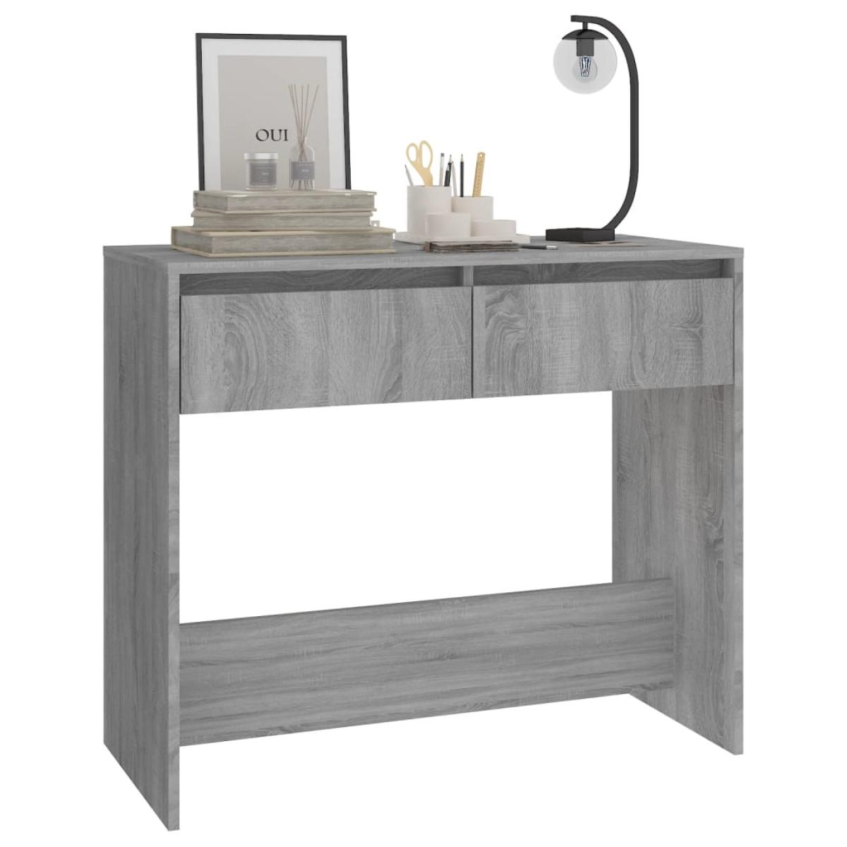 Mesa consola de acero color gris Sonoma 89x41x76,5 cm