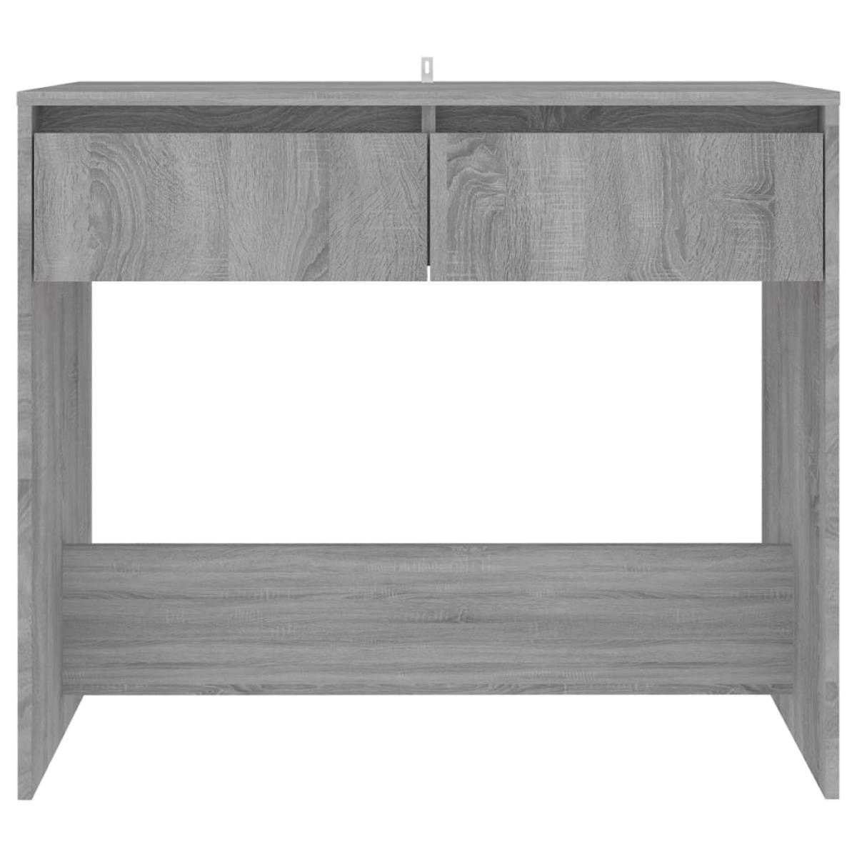 Mesa consola de acero color gris Sonoma 89x41x76,5 cm