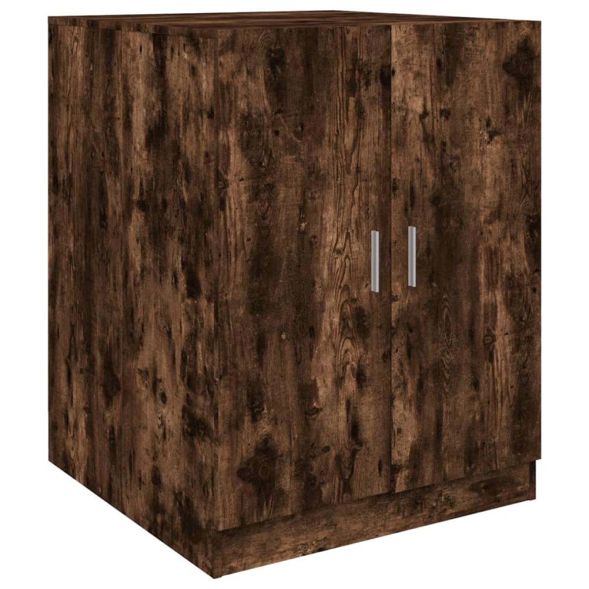 Armario de lavadora color roble ahumado 71x71,5x91,5 cm