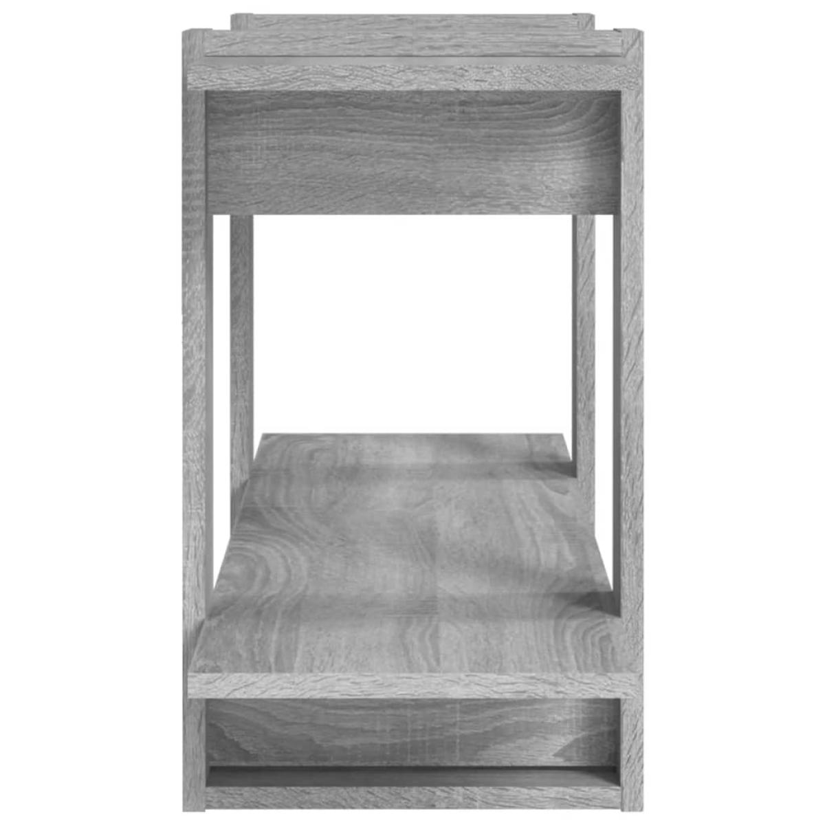 Estantería madera contrachapada gris Sonoma 100x30x51 cm