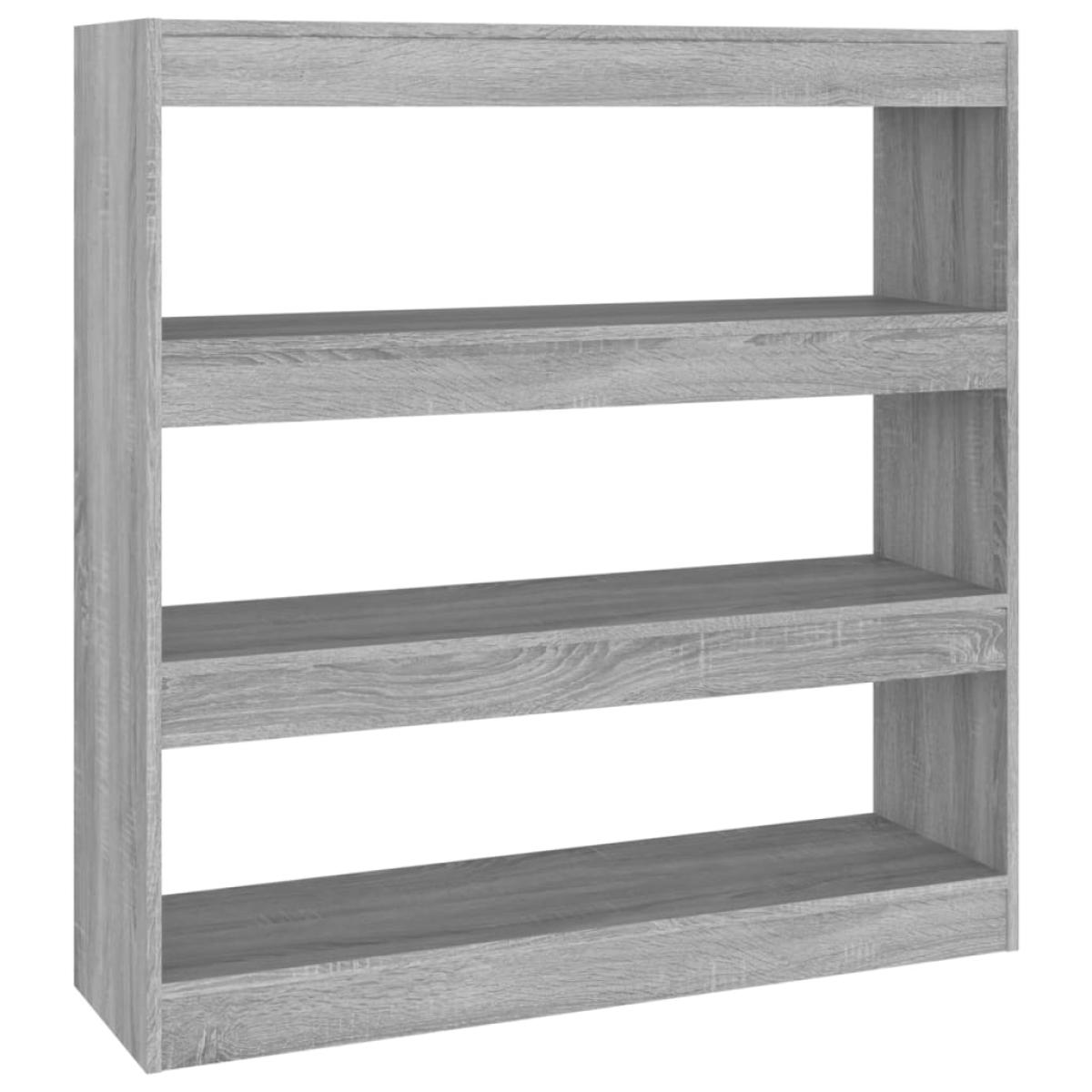 Estantería/divisor espacios gris Sonoma 100x30x103 cm