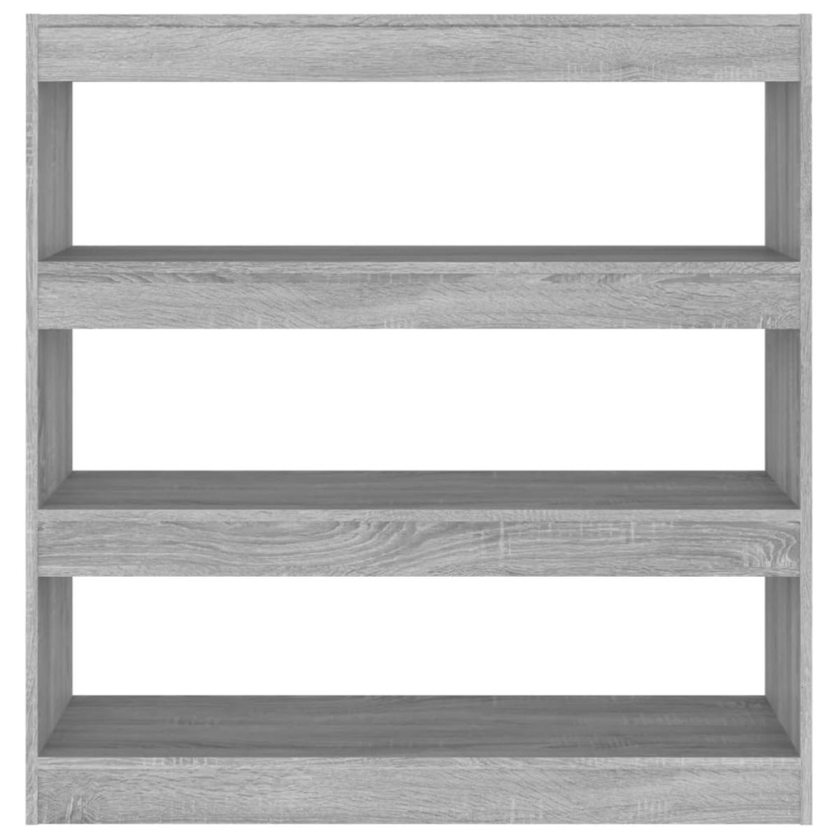 Estantería/divisor espacios gris Sonoma 100x30x103 cm