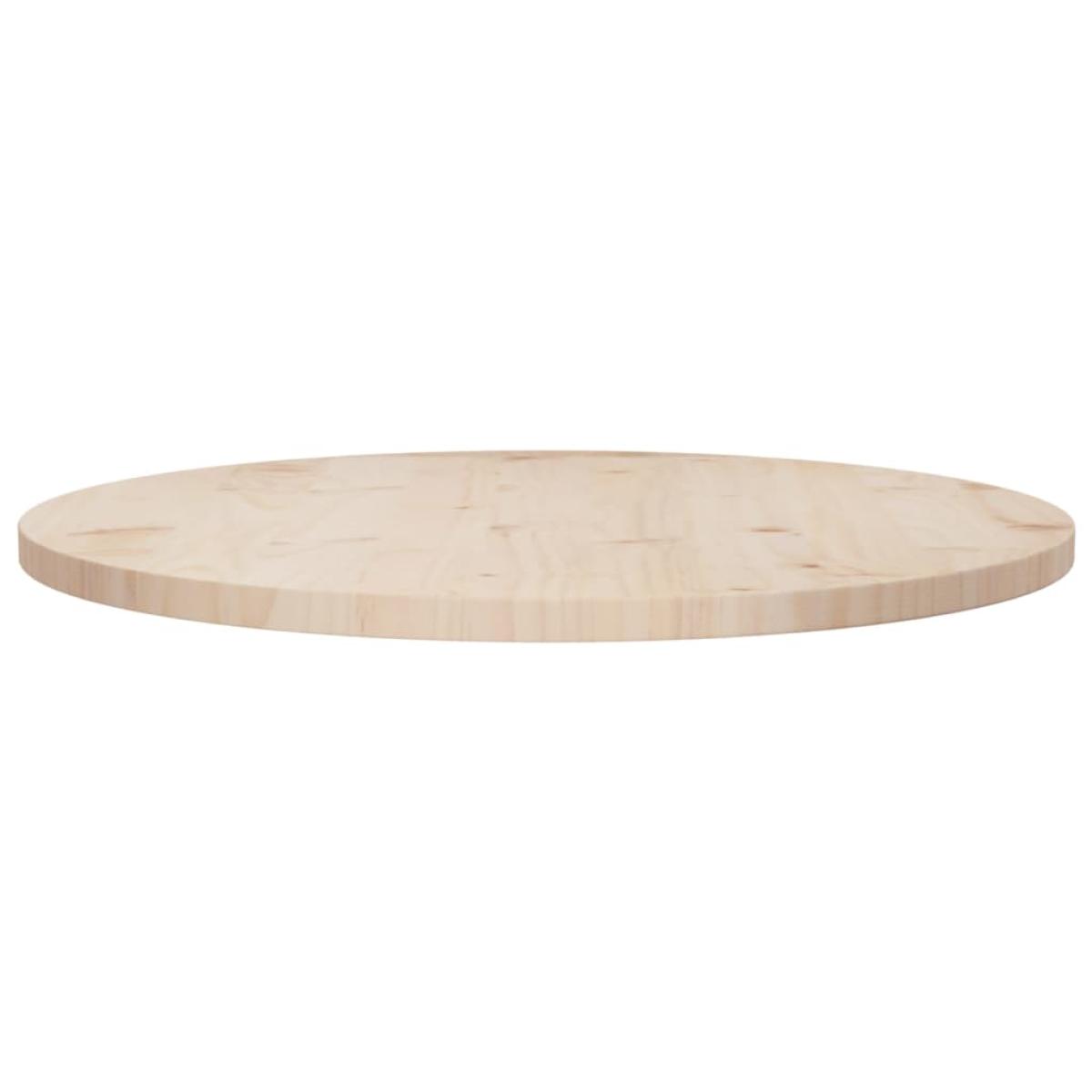 Superficie de mesa madera maciza de pino Ø70x2,5 cm