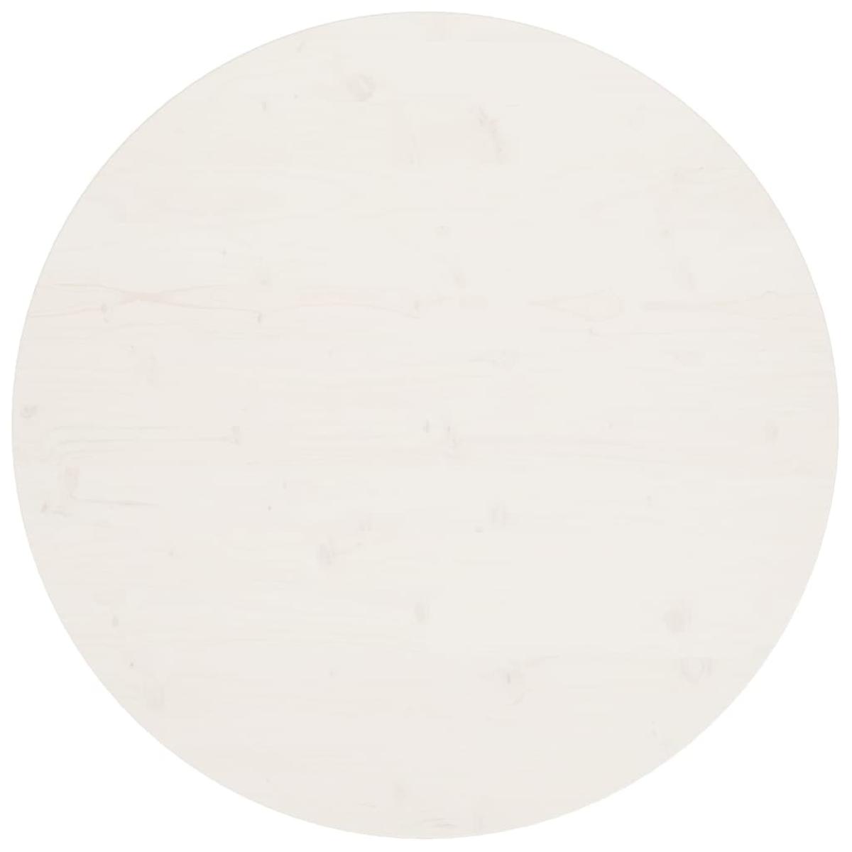 Superficie de mesa madera maciza de pino blanco Ø90x2,5 cm