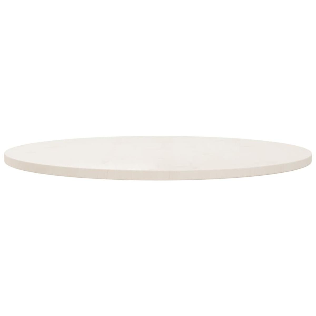 Superficie de mesa madera maciza de pino blanco Ø90x2,5 cm
