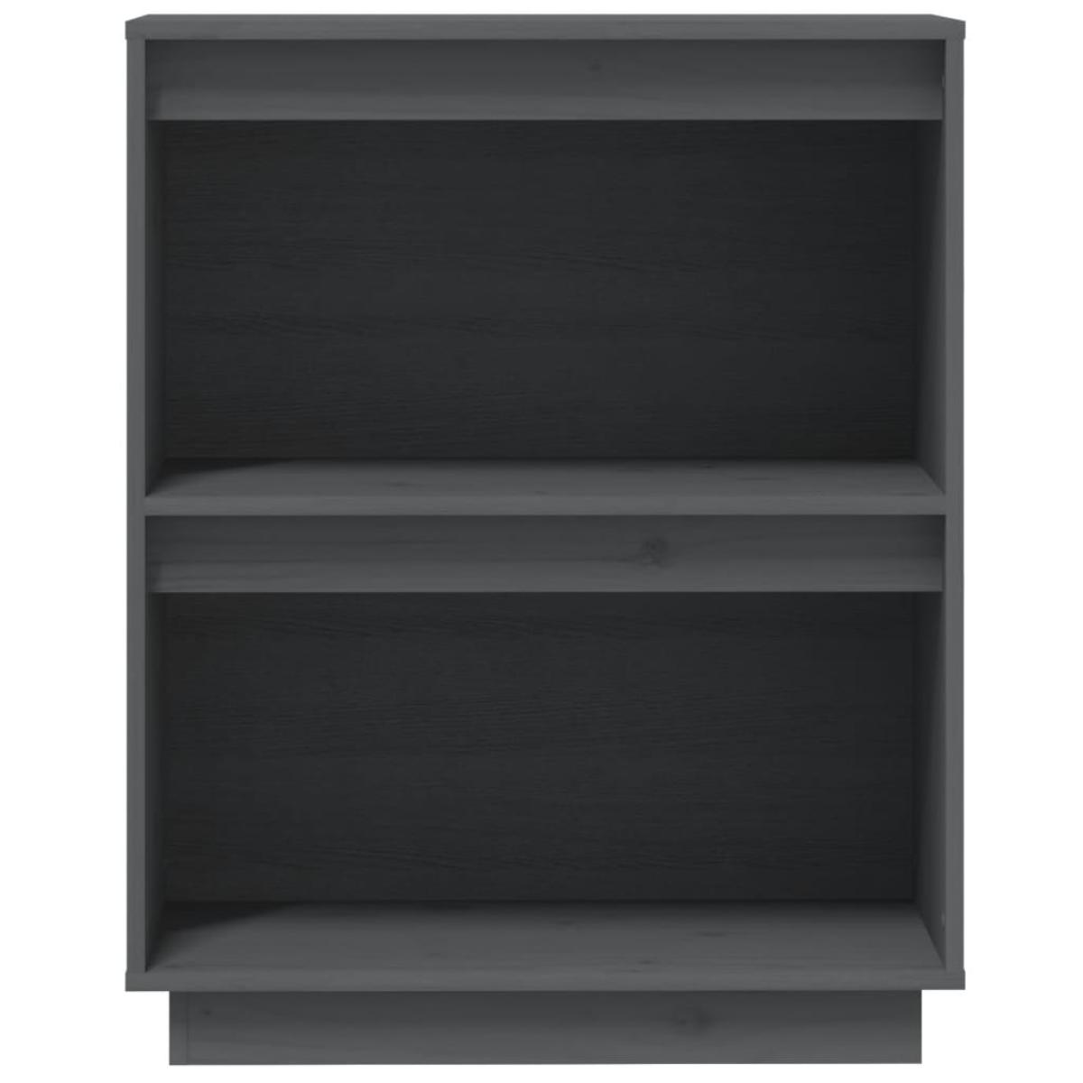 Mesa consola de madera maciza de pino gris 60x34x75 cm