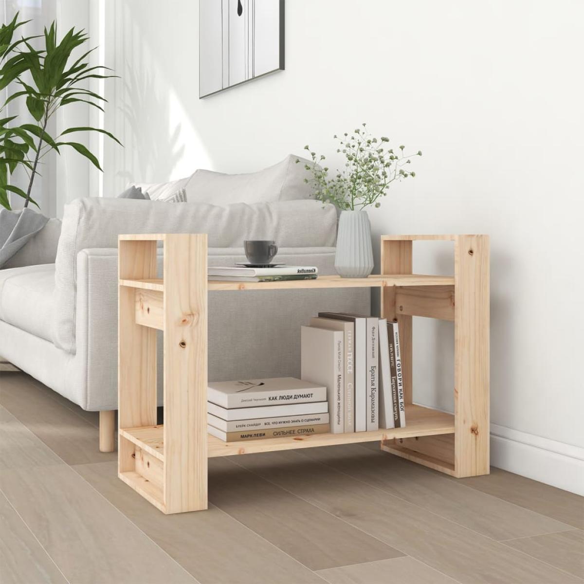 Estantería/divisor de espacios madera maciza pino 80x35x56,5 cm