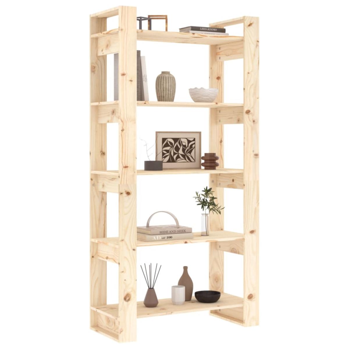 Estantería/divisor de espacios madera maciza 80x35x160 cm