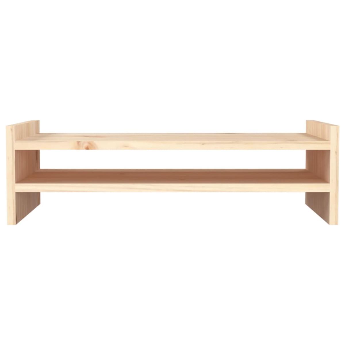 Soporte para monitor madera maciza de pino 50x27x15 cm