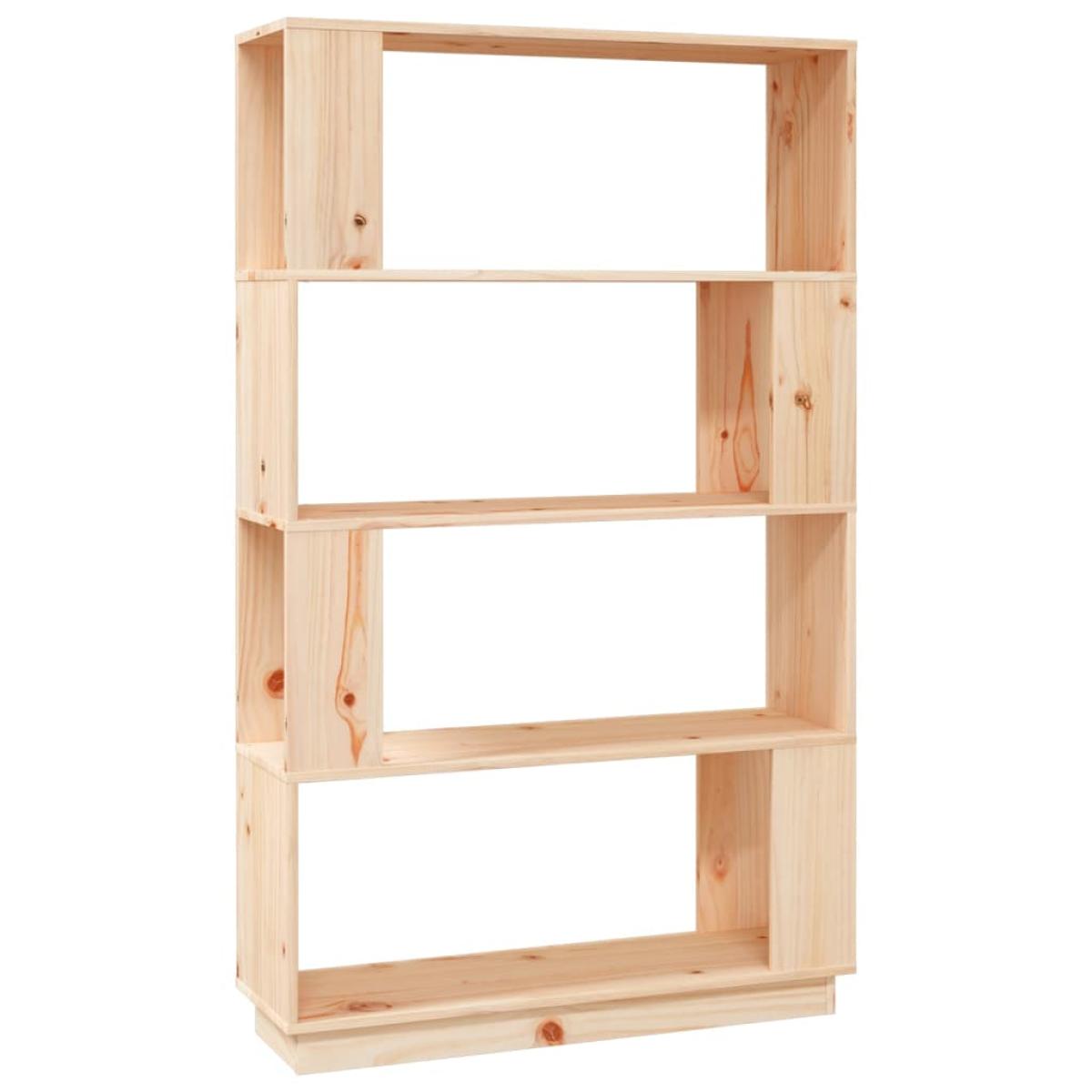 Estantería/divisor de espacios madera maciza pino 80x25x132 cm