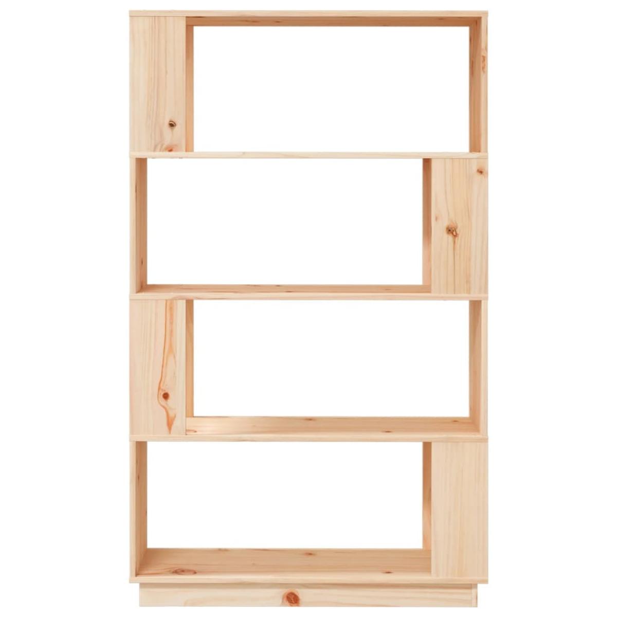 Estantería/divisor de espacios madera maciza pino 80x25x132 cm