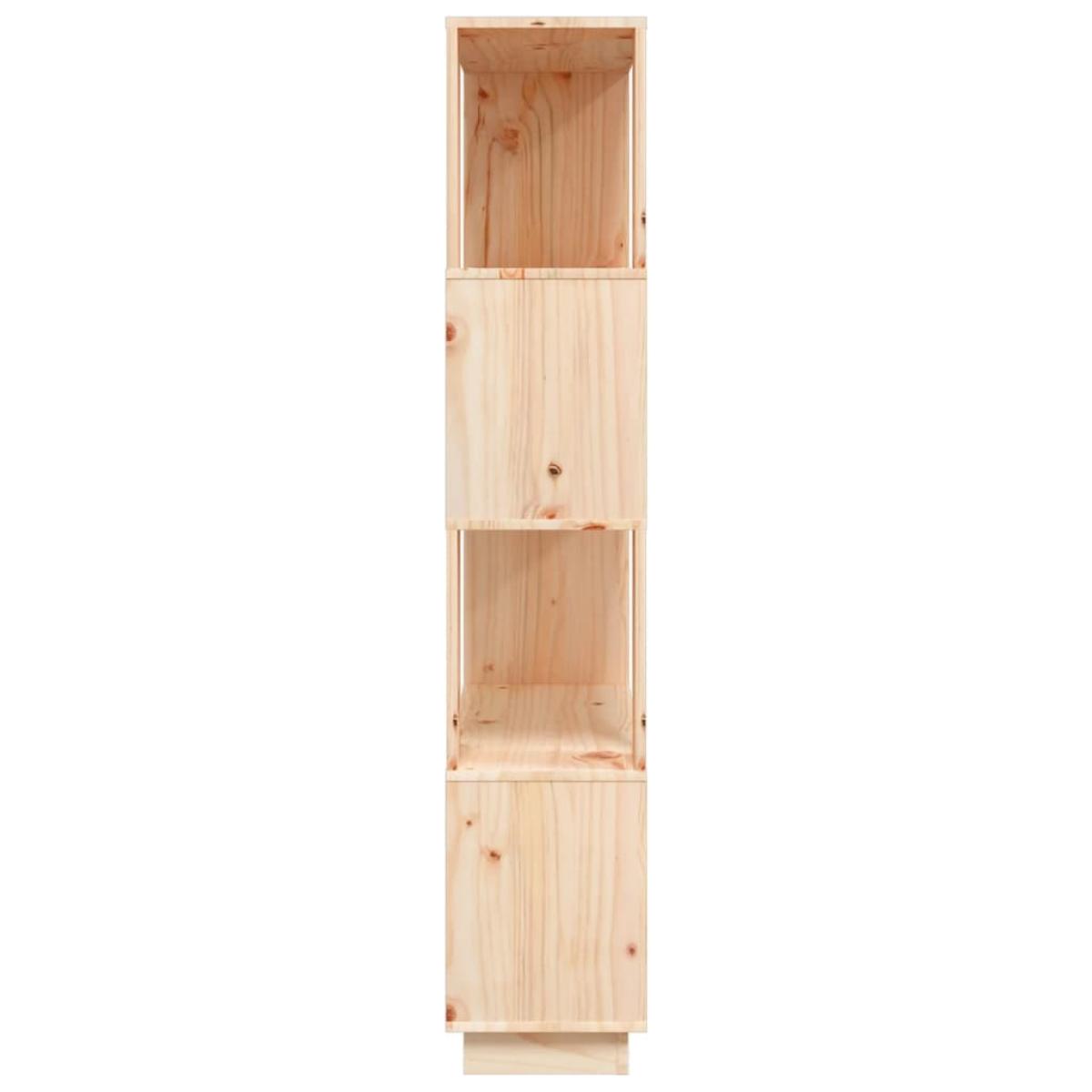 Estantería/divisor de espacios madera maciza pino 80x25x132 cm