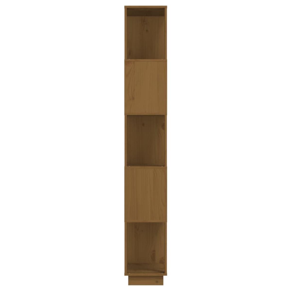 Estantería/divisor madera de pino marrón miel 80x25x163,5 cm