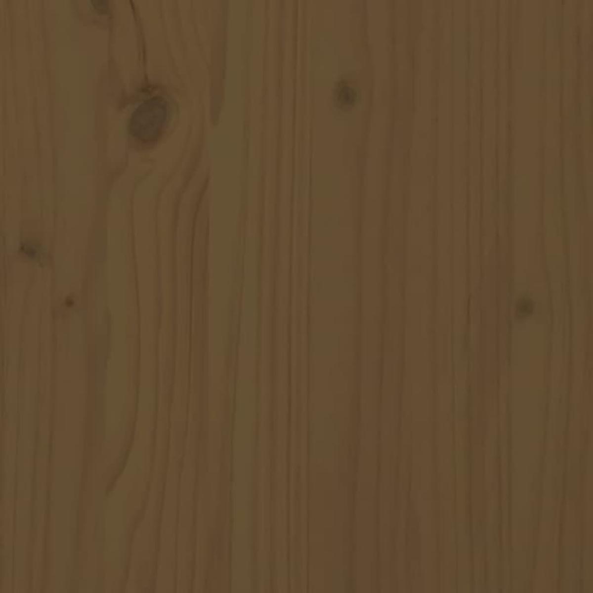Mesa de centro madera maciza de pino marrón miel 35x35x30 cm