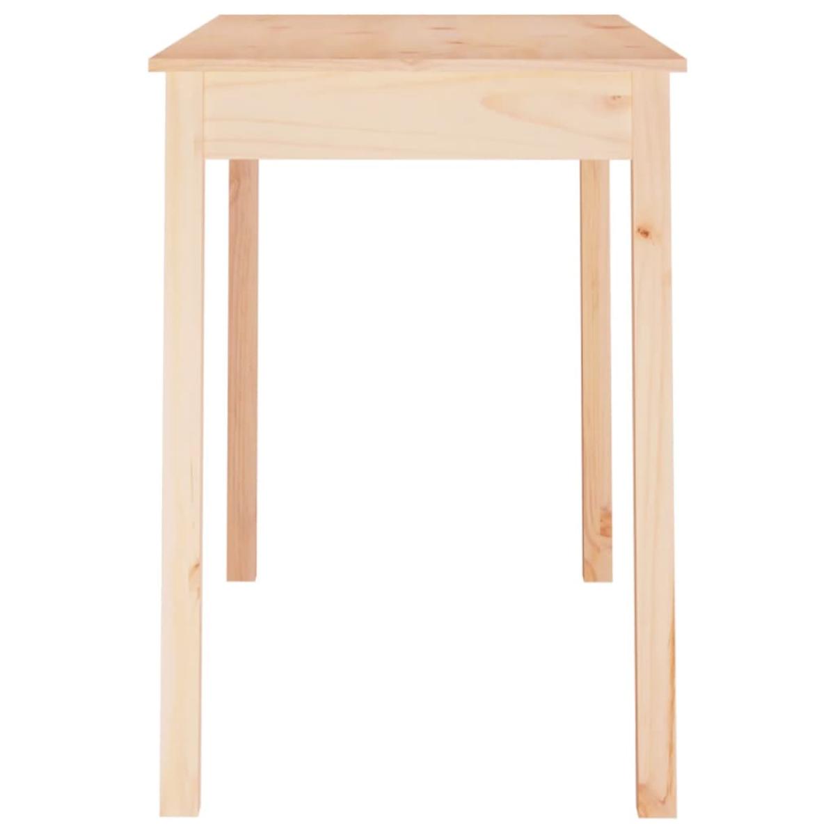Mesa de comedor madera maciza de pino 110x55x75 cm