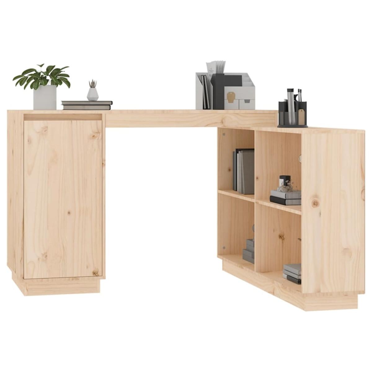 Escritorio de madera maciza de pino 110x50x75 cm