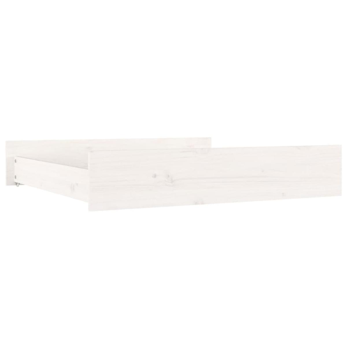 Cajones de cama 2 unidades madera maciza de pino blanco