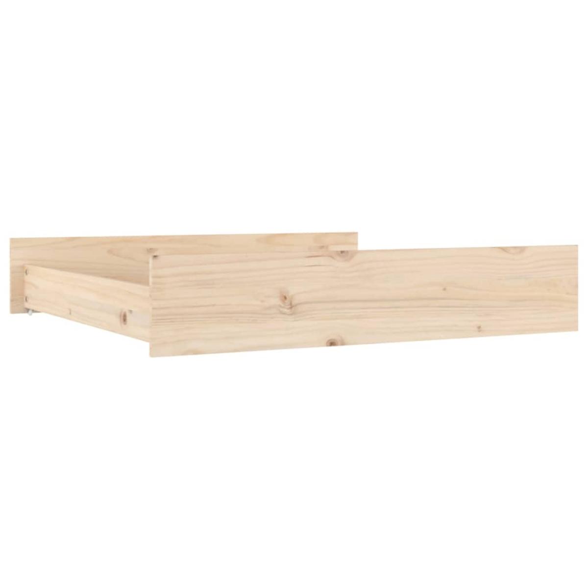 Cajones de cama 2 unidades madera maciza de pino