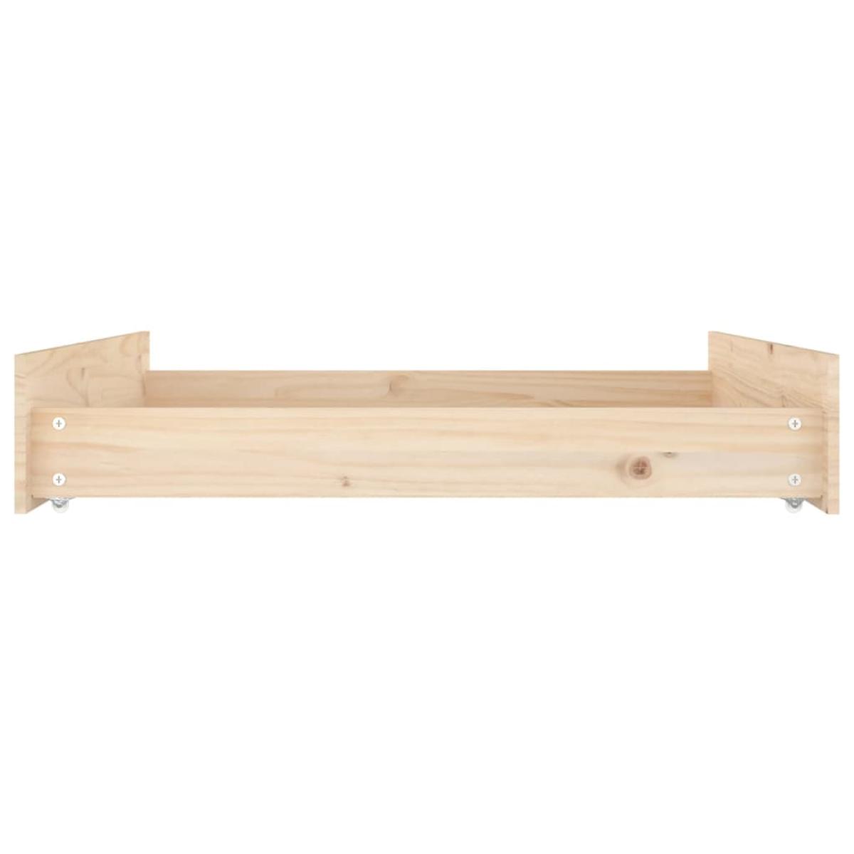 Cajones de cama 2 unidades madera maciza de pino