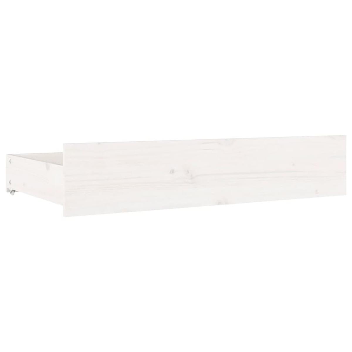 Cajones de cama 4 unidades madera maciza de pino blanco