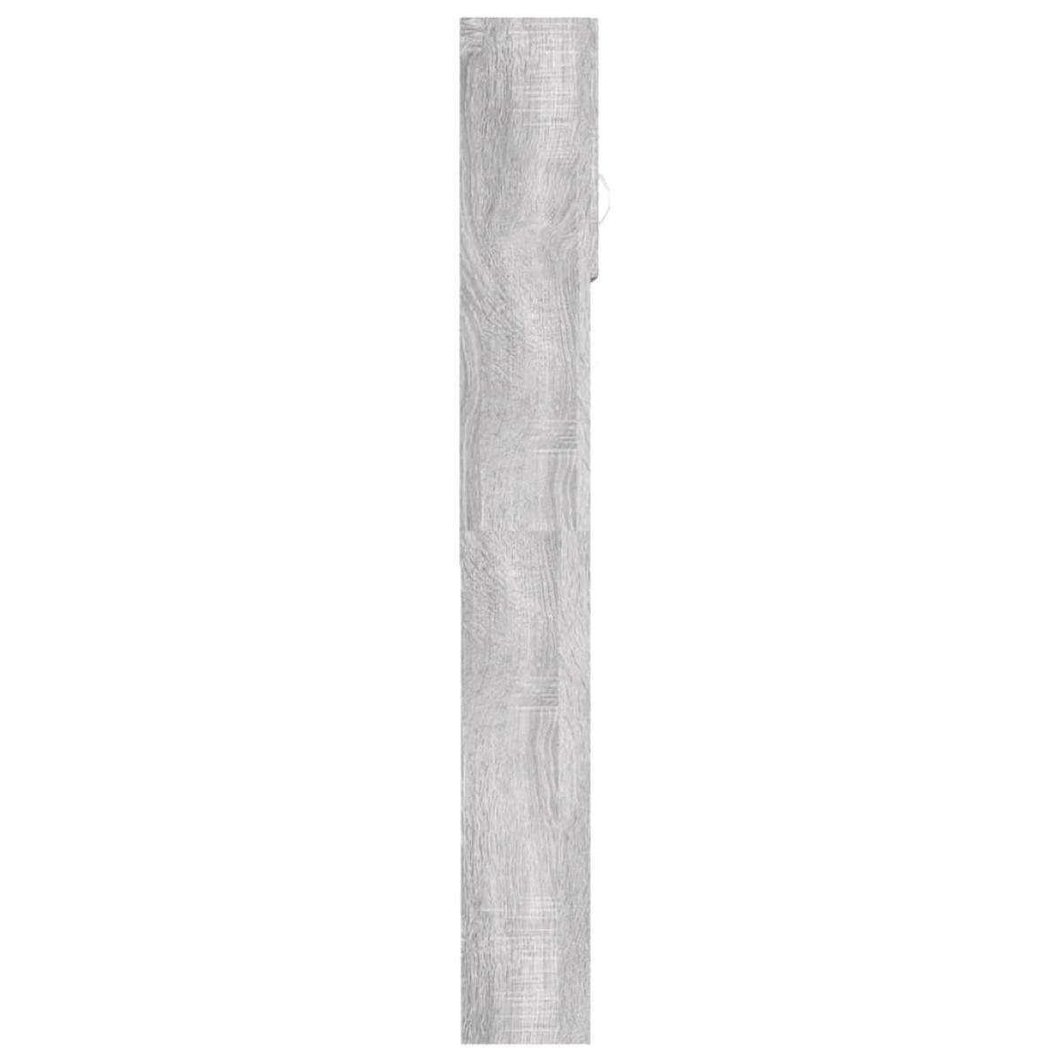 Armario de lavadora gris Sonoma 64x25,5x190 cm