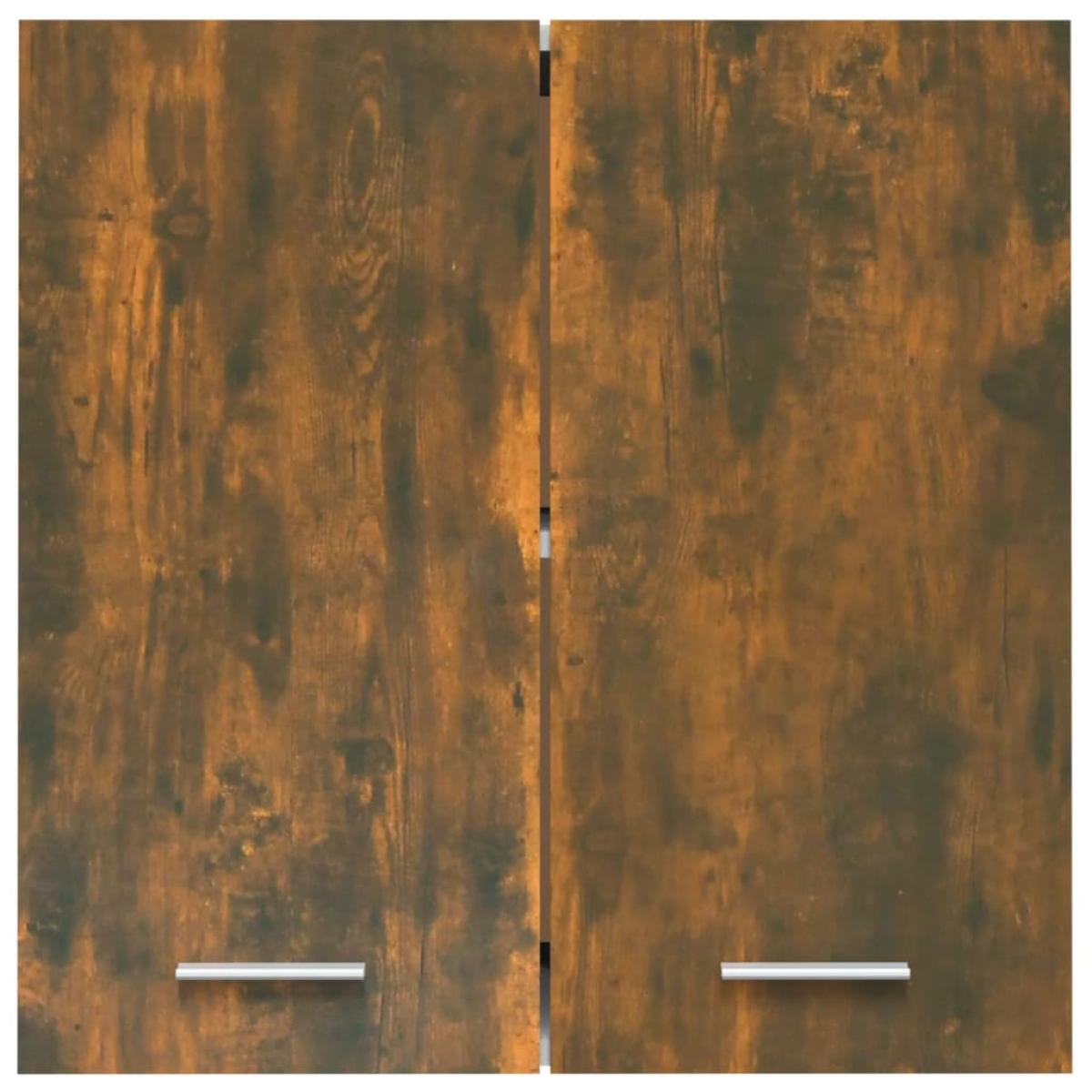 Armario colgante madera contrachapada roble ahumado 60x31x60 cm